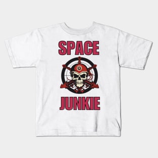 Space Junkie Pirate Logo Kids T-Shirt